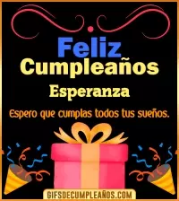 GIF Mensaje de cumpleaños Esperanza
